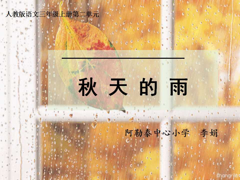 秋天的雨