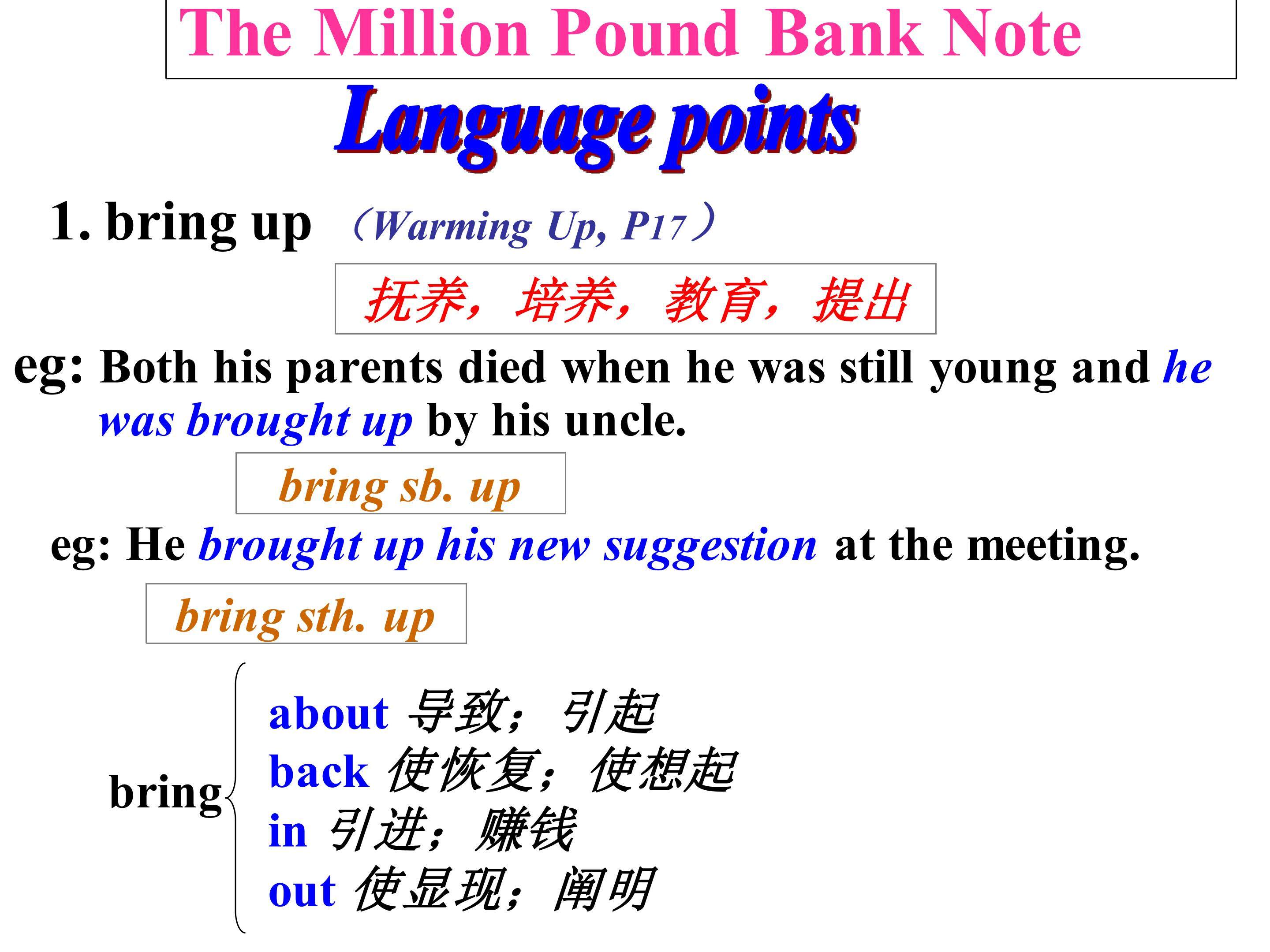 B3U3 Language points