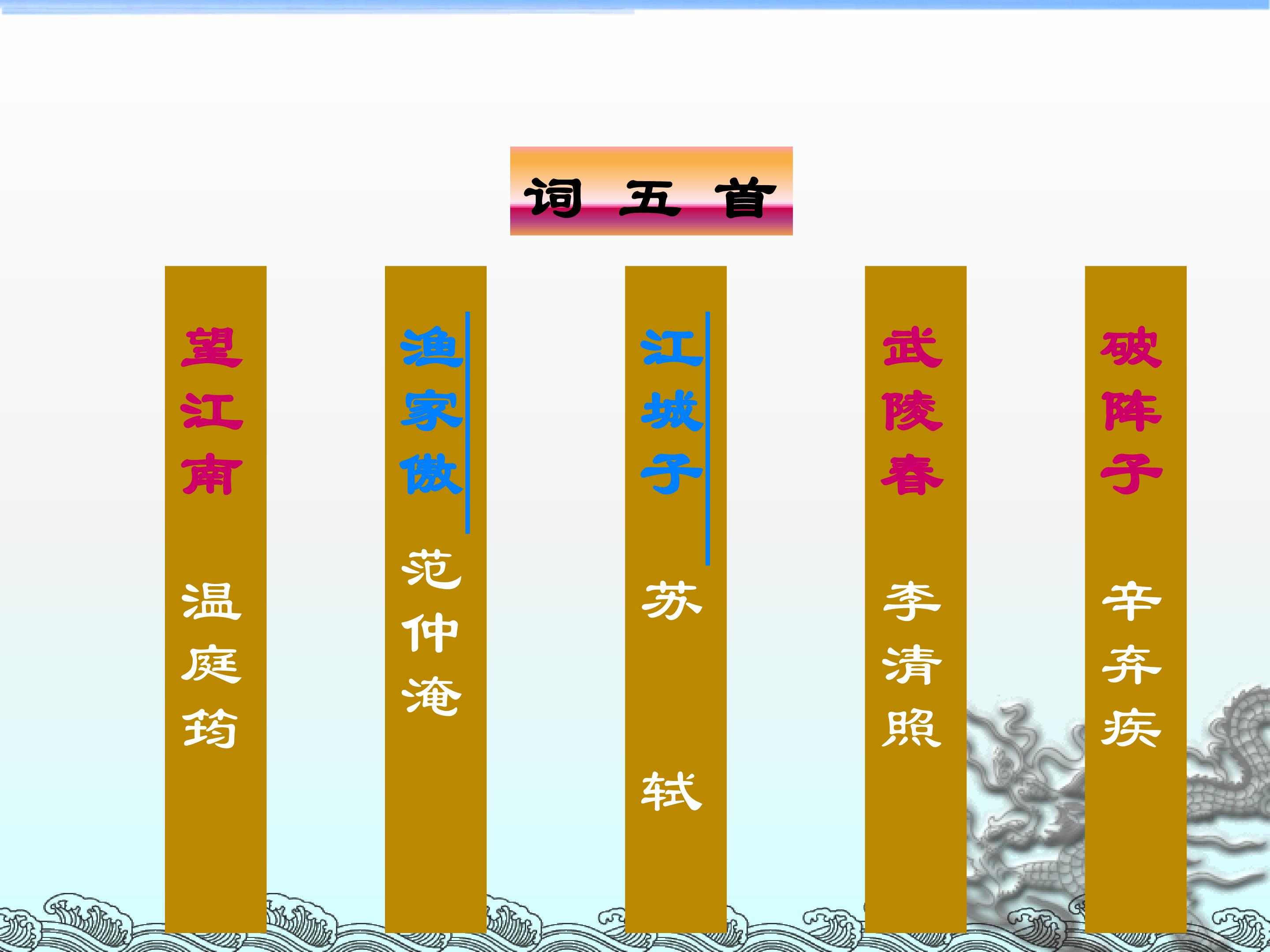 破阵子 为陈同甫赋壮词以寄之_课件5