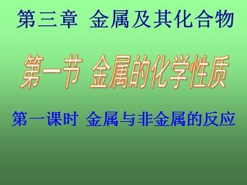 第一节 金属的化学性质