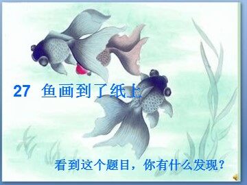 27 鱼游到了纸上