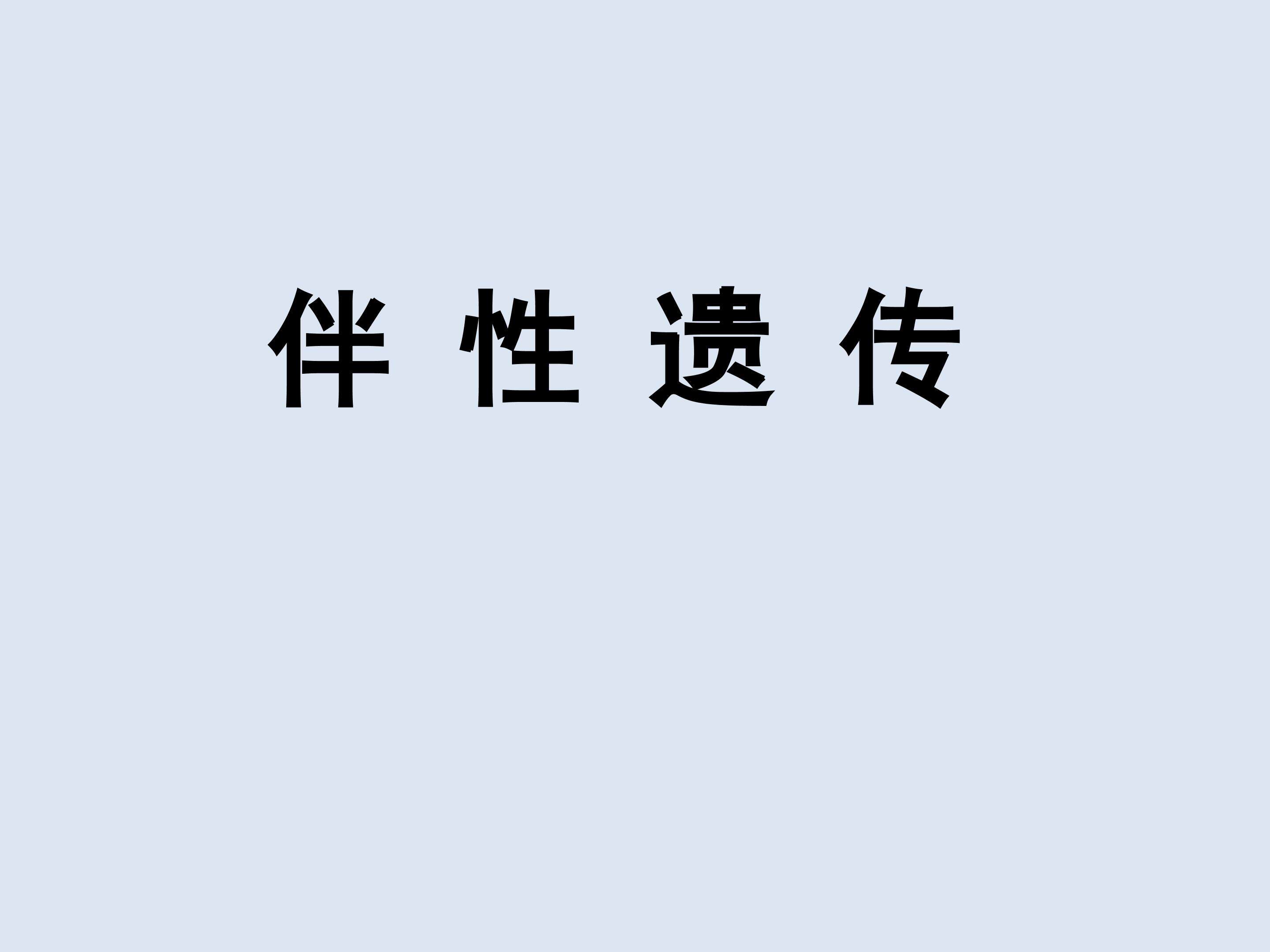 伴 性 遗 传