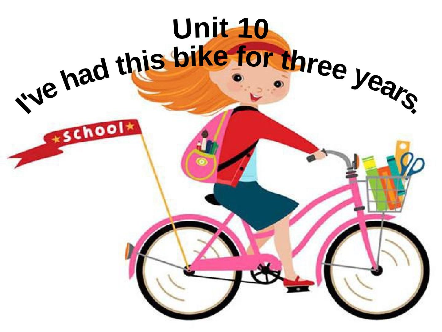 I'v had this bike for 3 years