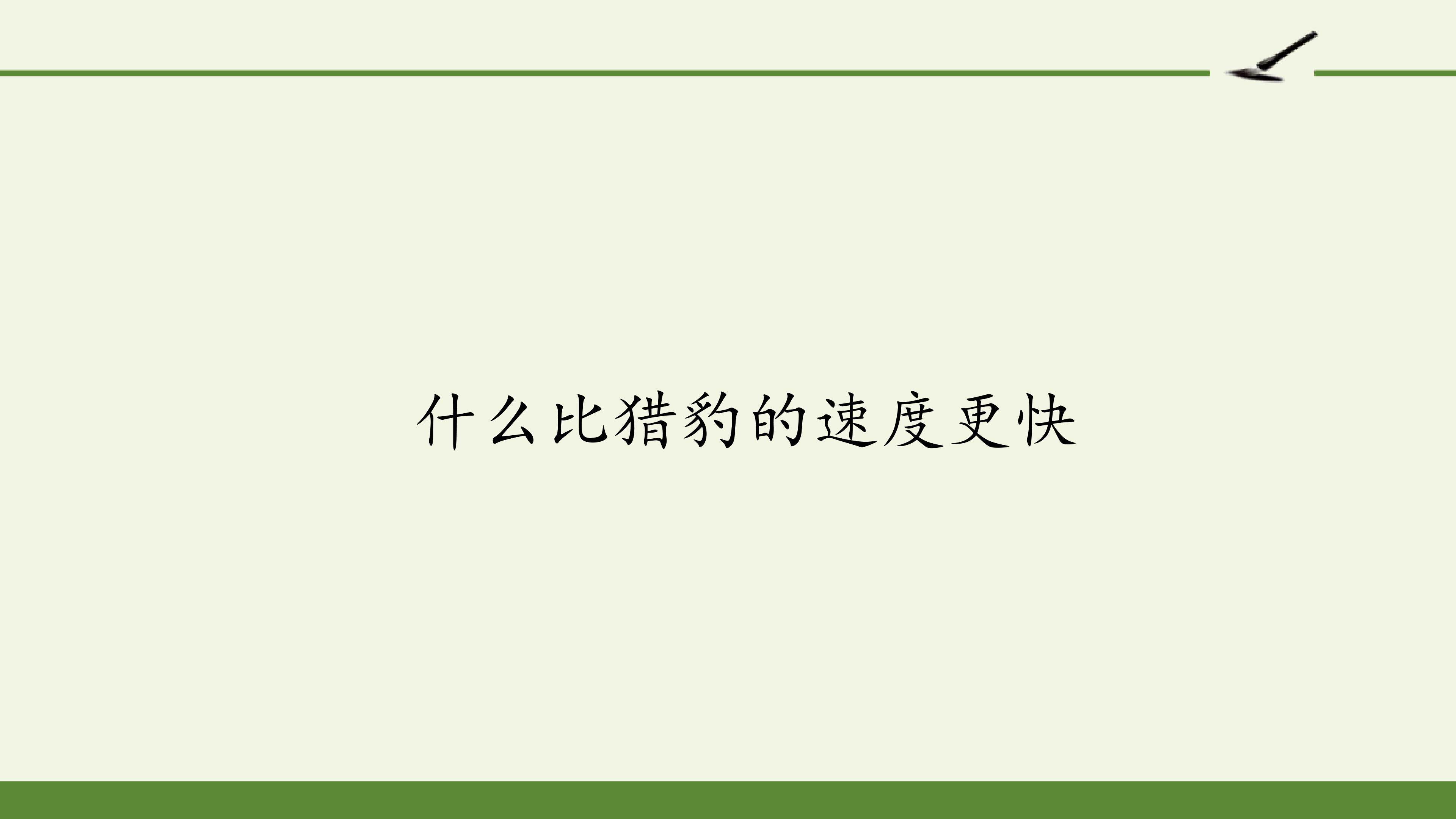 什么比猎豹的速度更快
