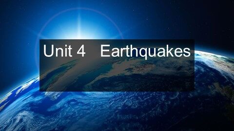 Unit 4 Earthquakes