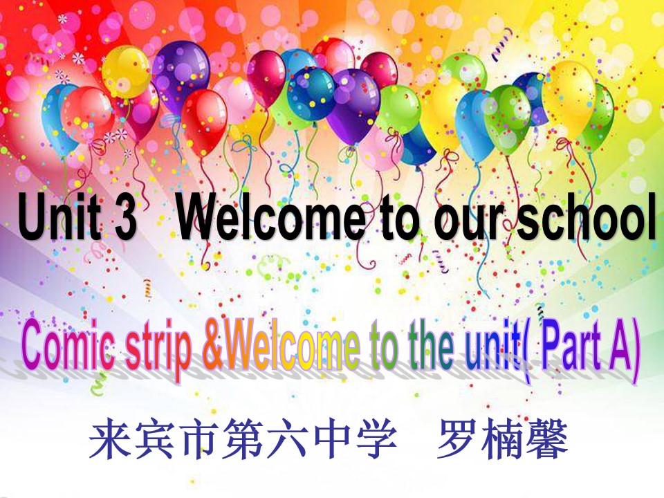 Unit 3 Welcome to our school 1