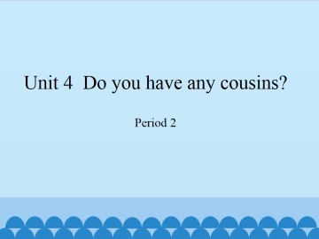 Unit 4  Do you have any cousins？-Period 2_课件1