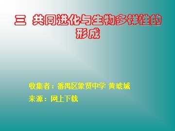 生物高中必修2第七章第二节第四课时课件1