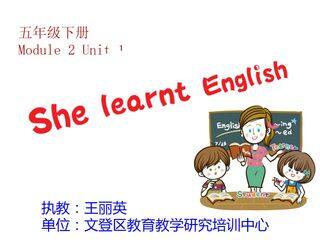 【课件设计】She learnt English_英语_小学