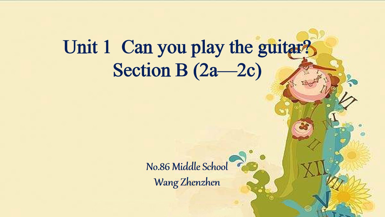 Unit 1 Can you play the guitar