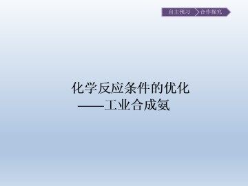 化学反应条件的优化——工业合成氨_课件1