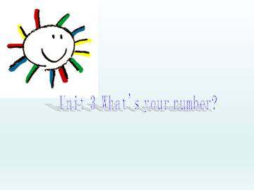 Unit 3 What's Your Number?_课件1