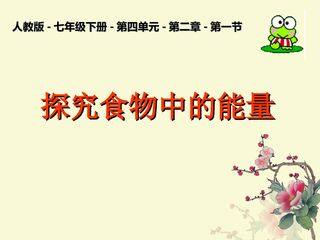 测定食物中的能量