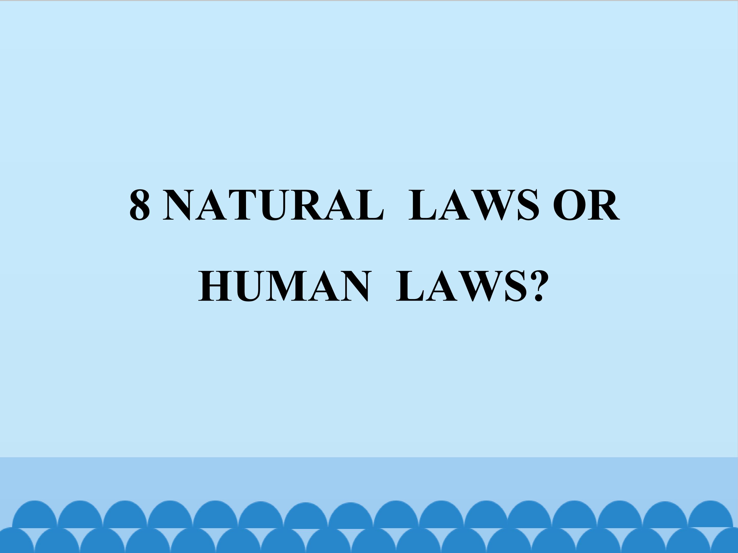 8  NATURAL  LAWS OR HUMAN LAWS?_课件1