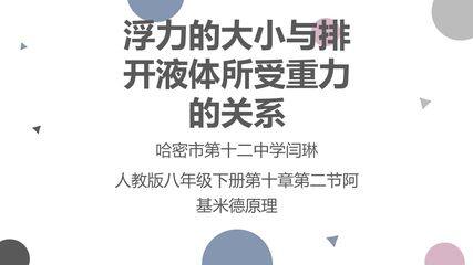 浮力的大小与排开液体所受重力的关系