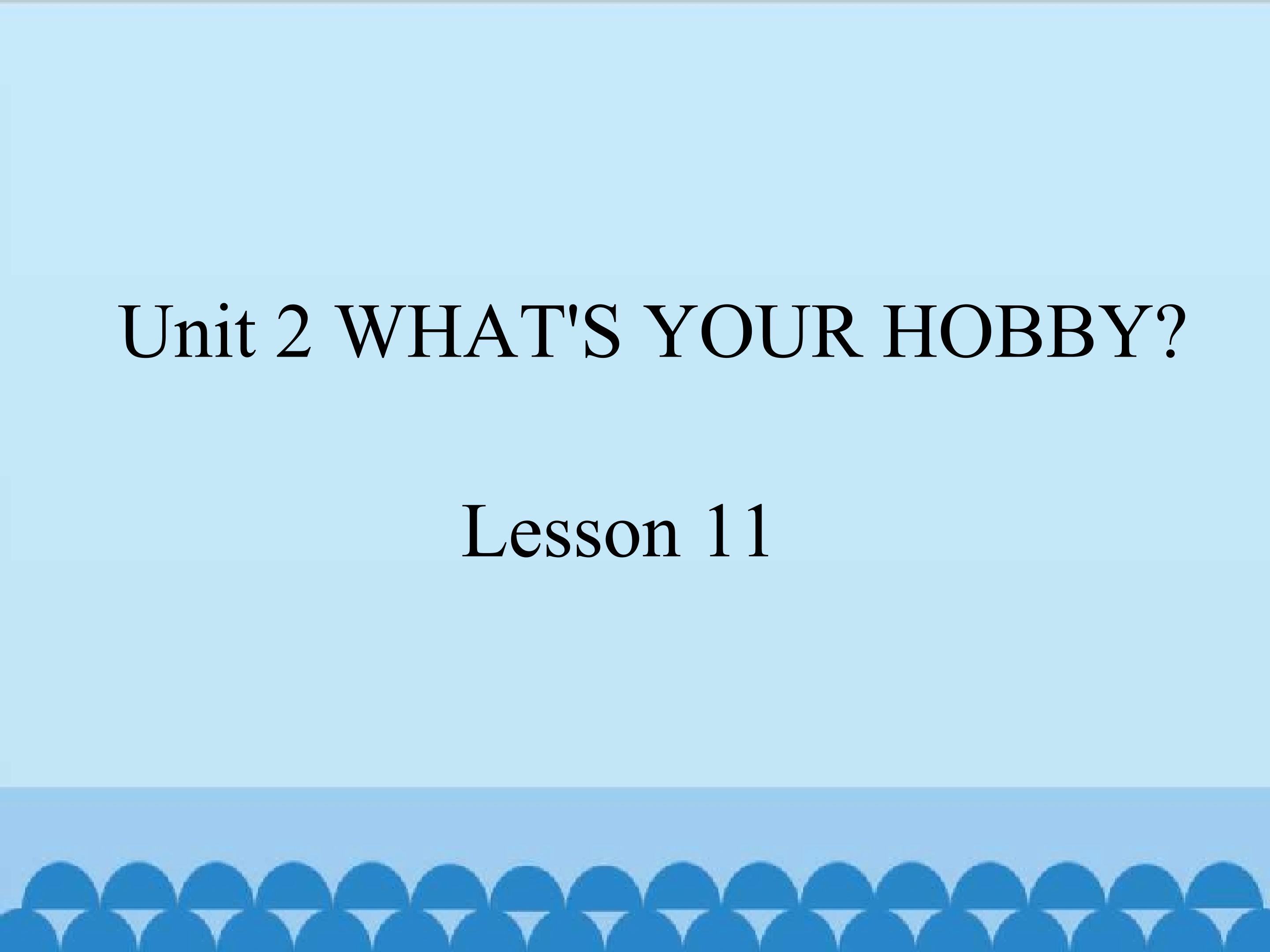 what's your hobby lesson 11_课件1