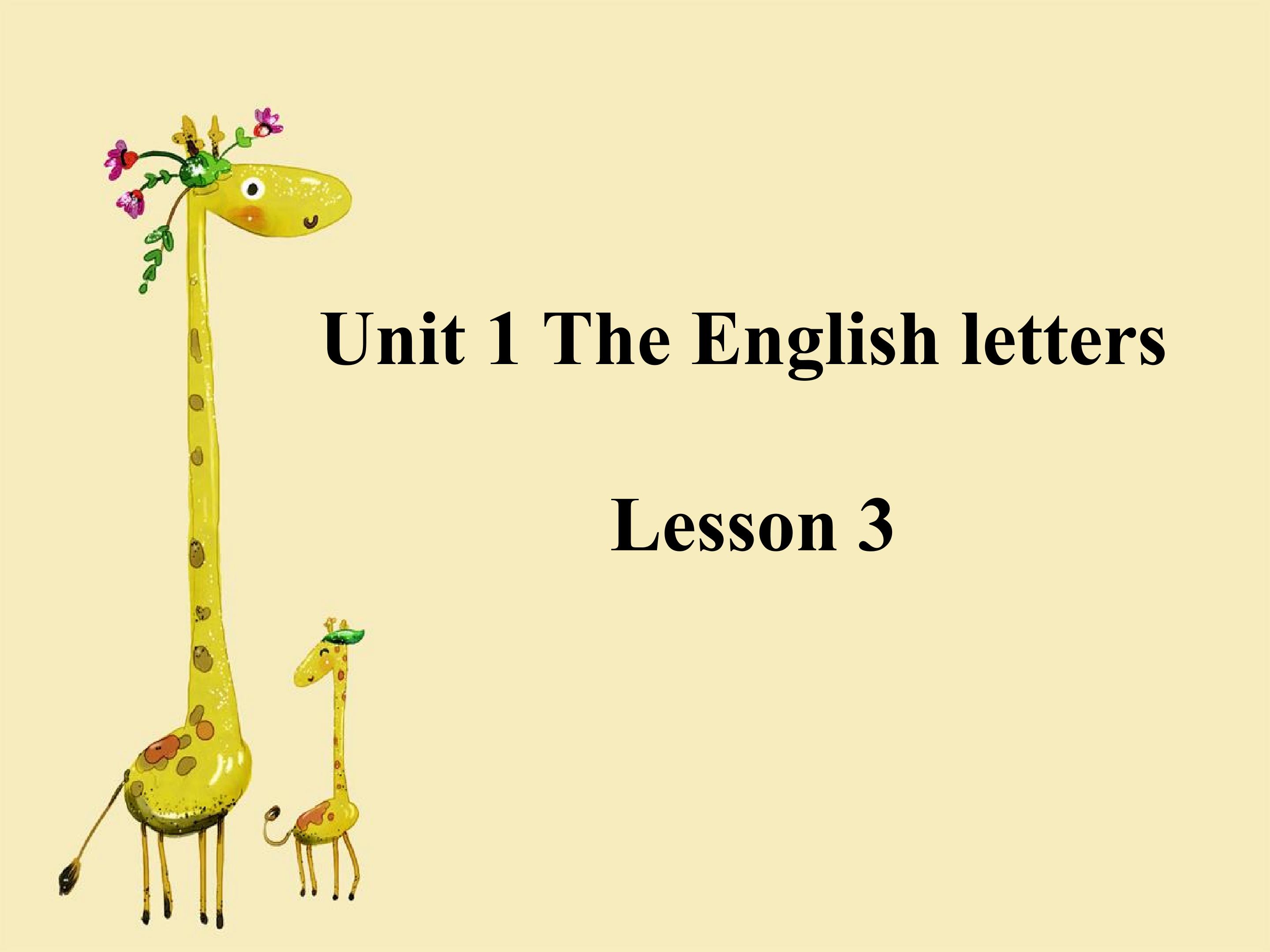 Unit 1 The English letters Lesson 3