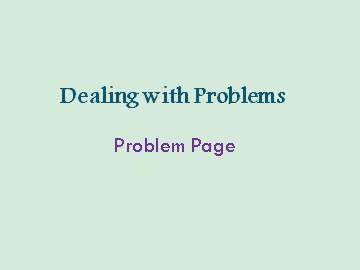 Problem Page_课件1