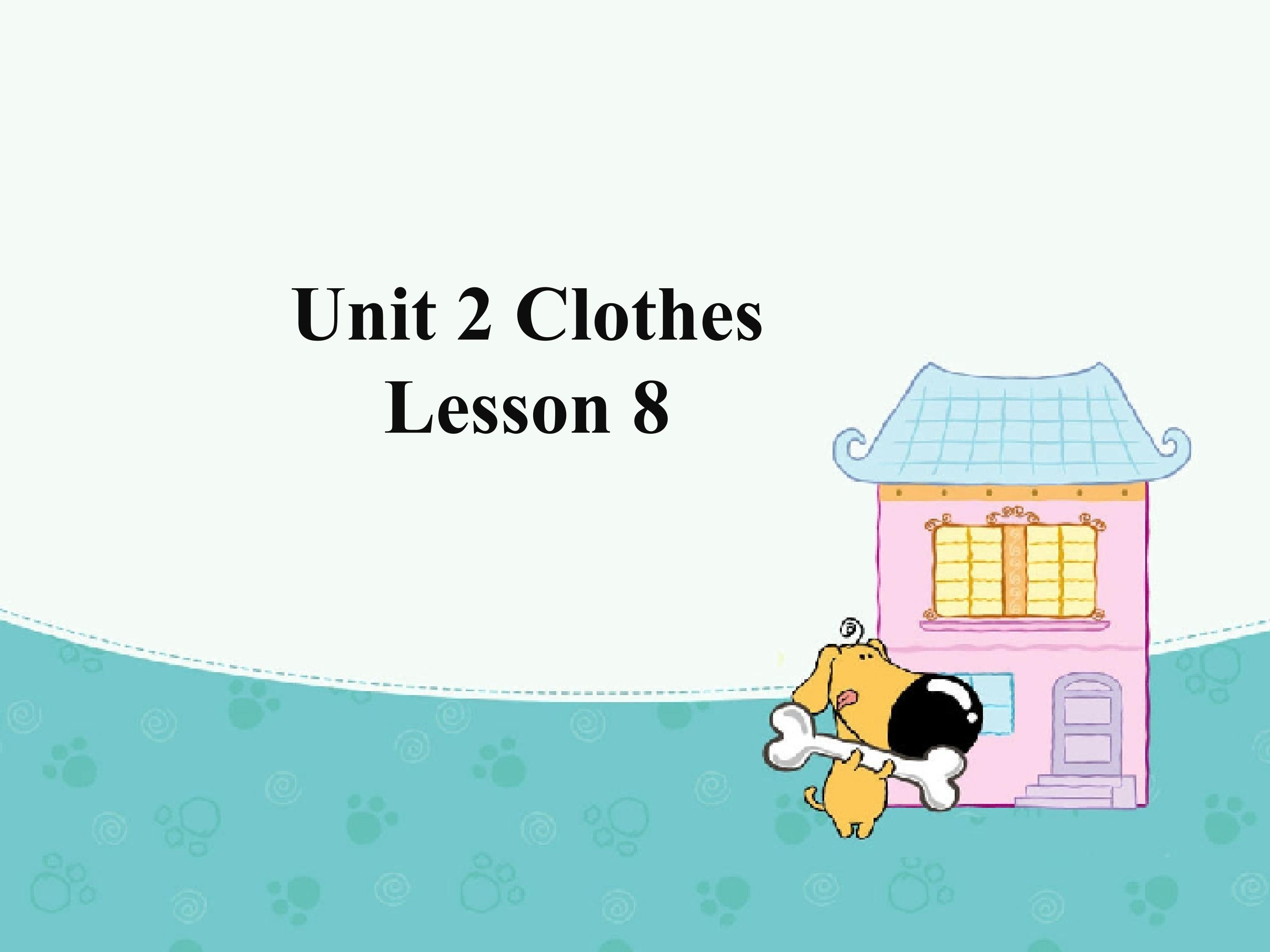 Unit 2 Clothes Lesson 8 