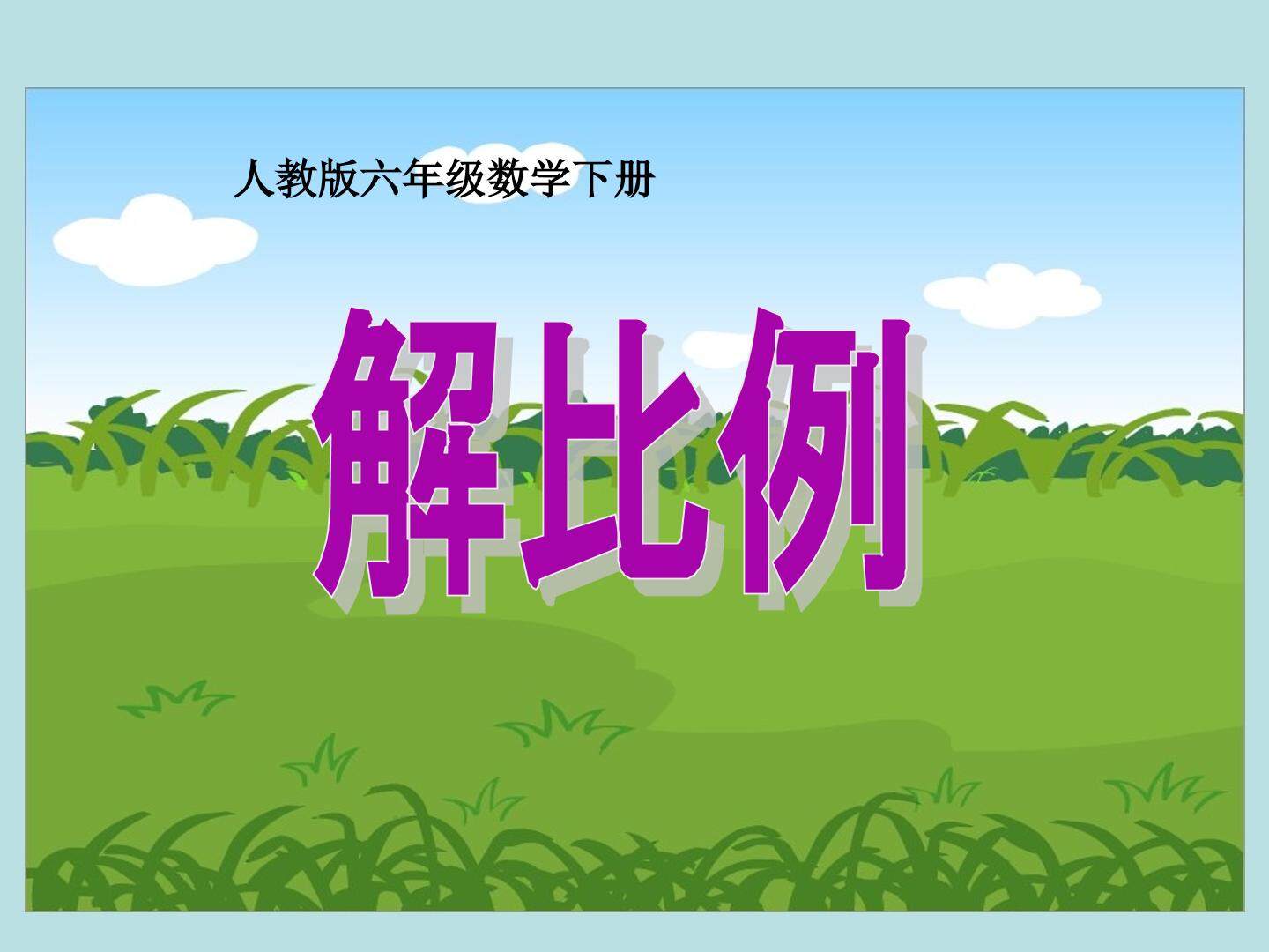 《解比例》PPT