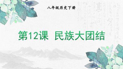 【★★★】8年级历史部编版下册课件《4.12 民族大团结》(共22张PPT)