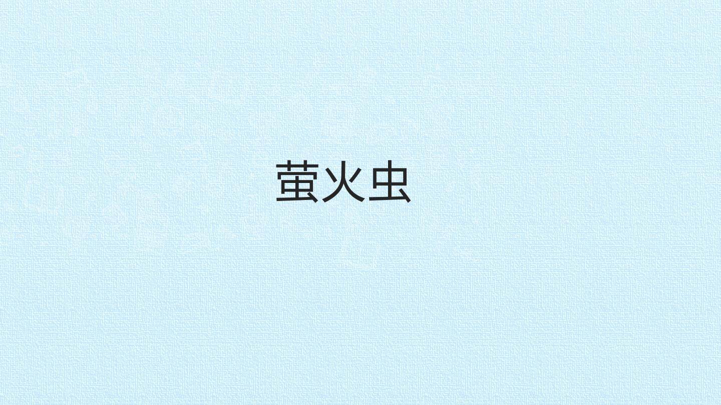 萤火虫_课件1