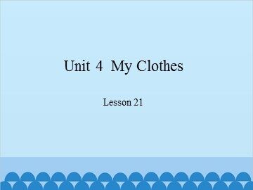 Unit 4  My Clothes Lesson 21_课件1