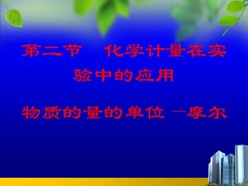 第二节 化学计量在实验中的应用