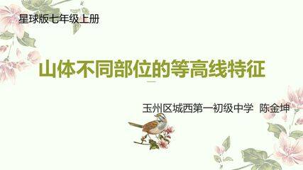 山体不同部位的等高线特征