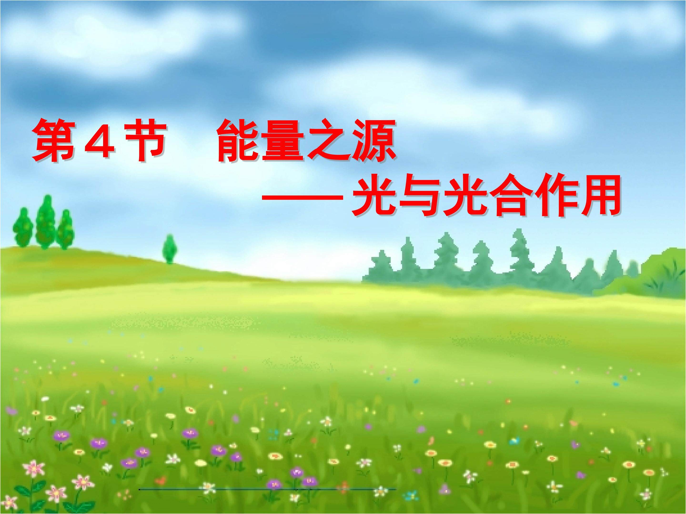 《光合作用的原理和应用》PPT