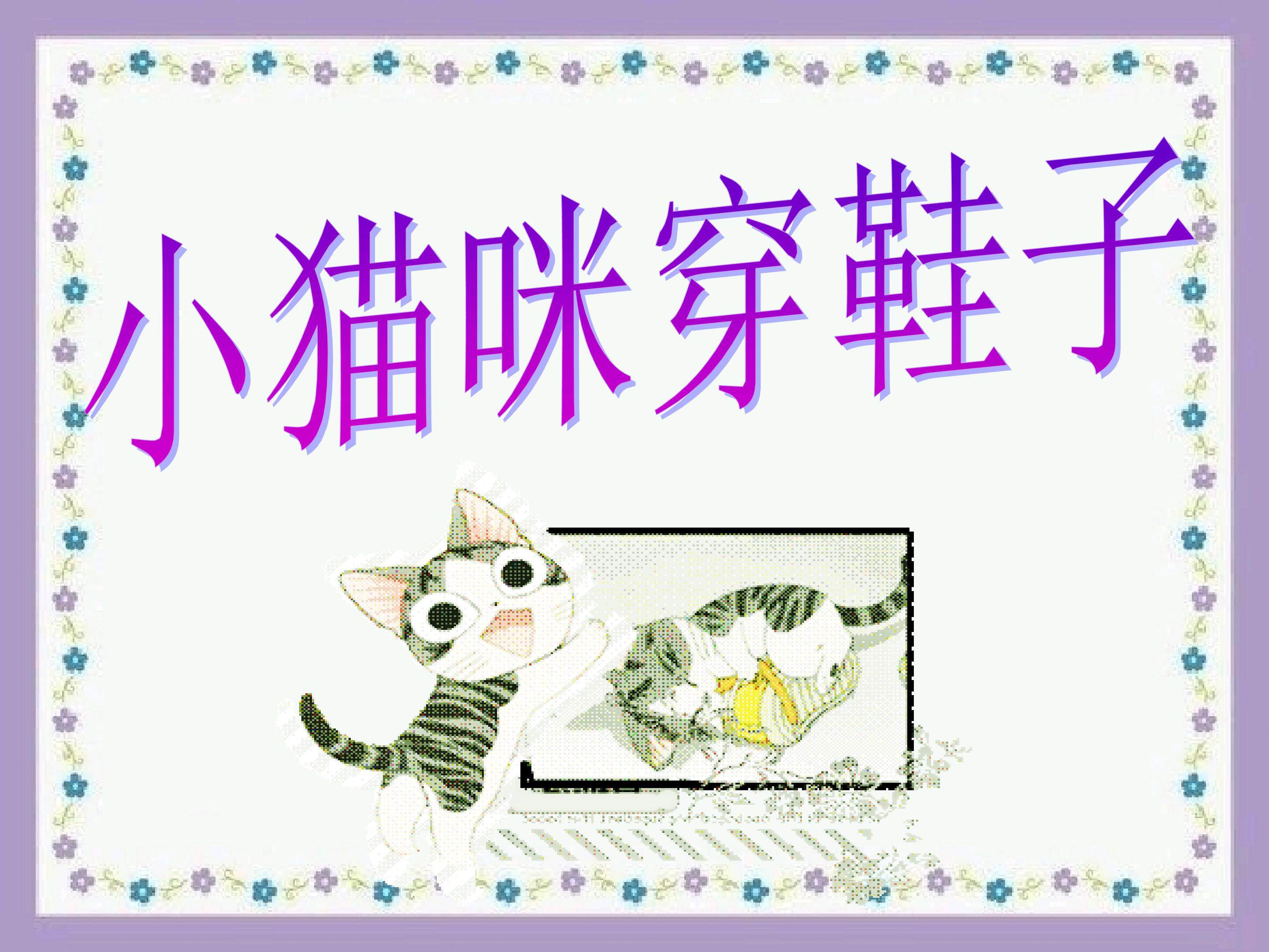 小猫咪穿鞋子