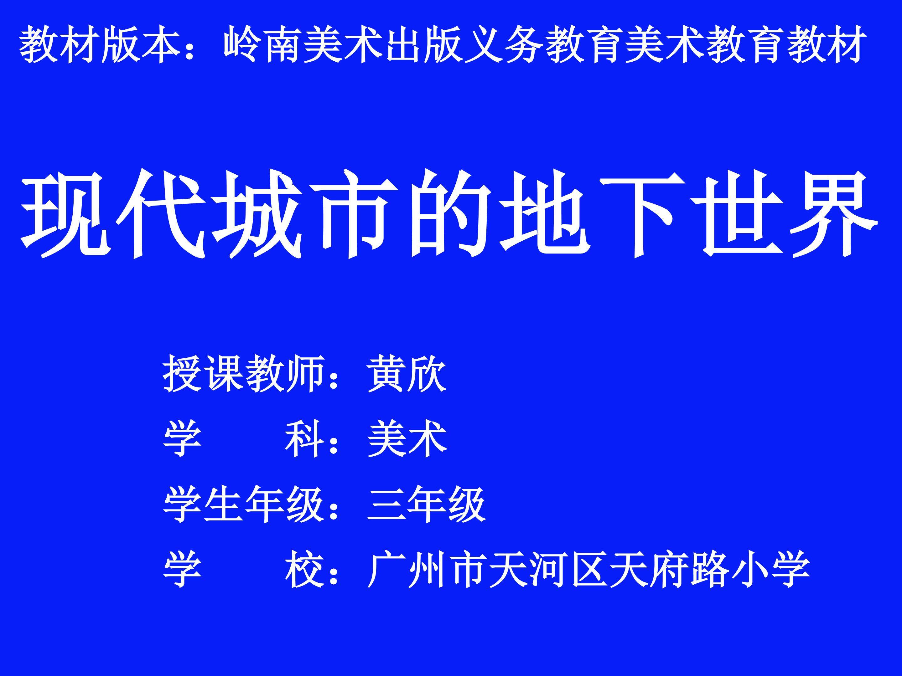 《现代城市的地下世界》课件