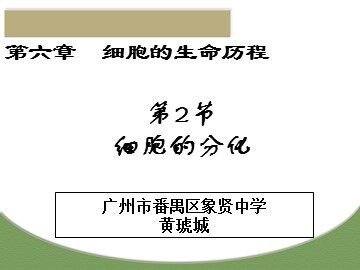 生物高中必修1第六章第二节课件4