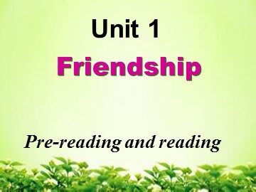 Unit 1 Friendship