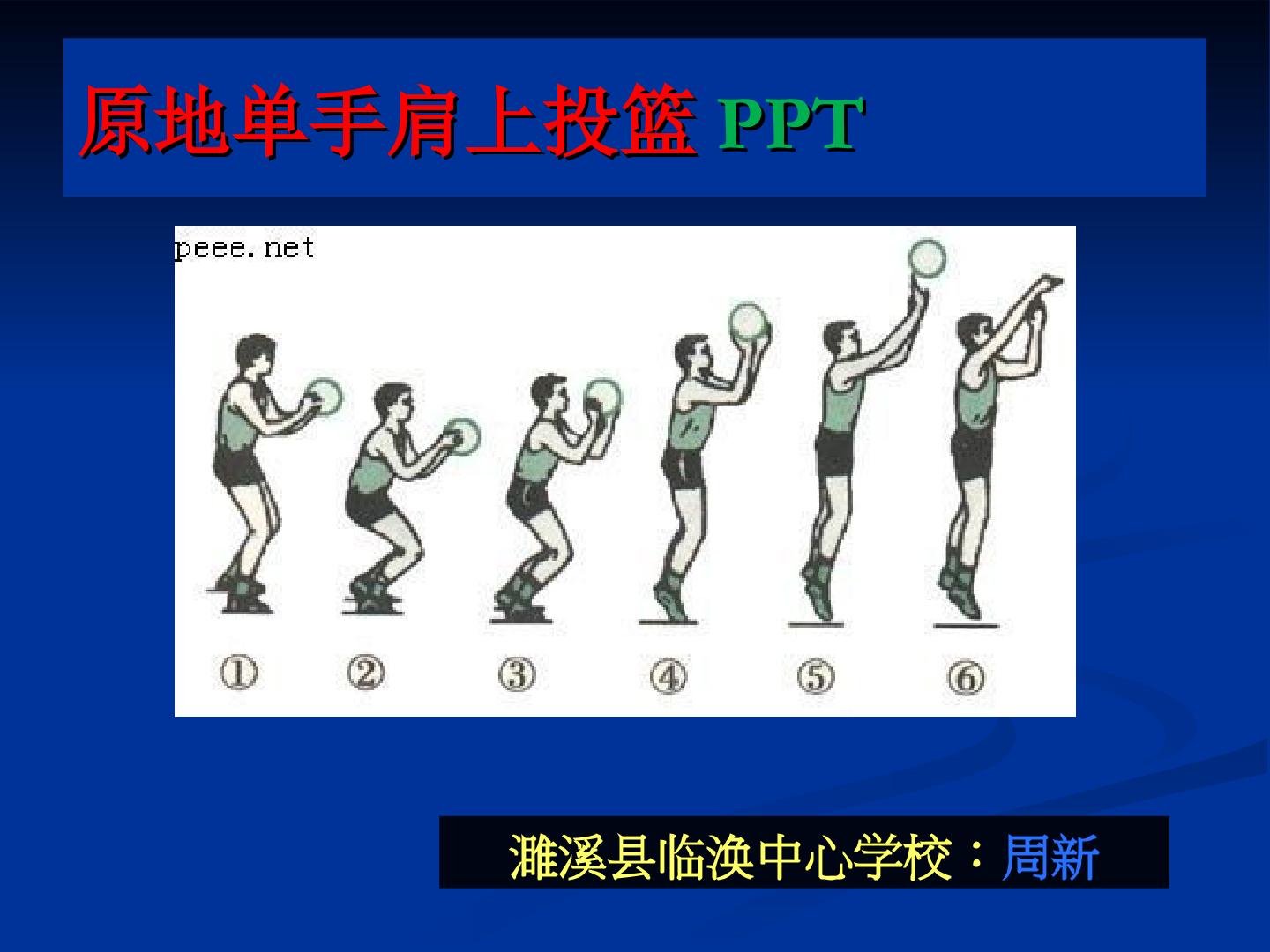 篮球--原地单手肩上投篮