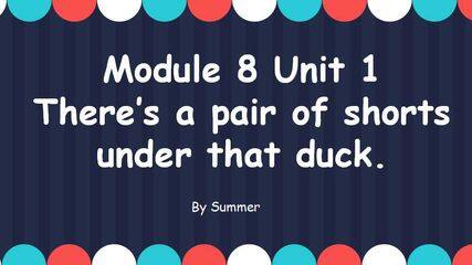 There is a pair of shorts under ducks