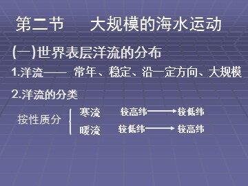 大规模的海水运动