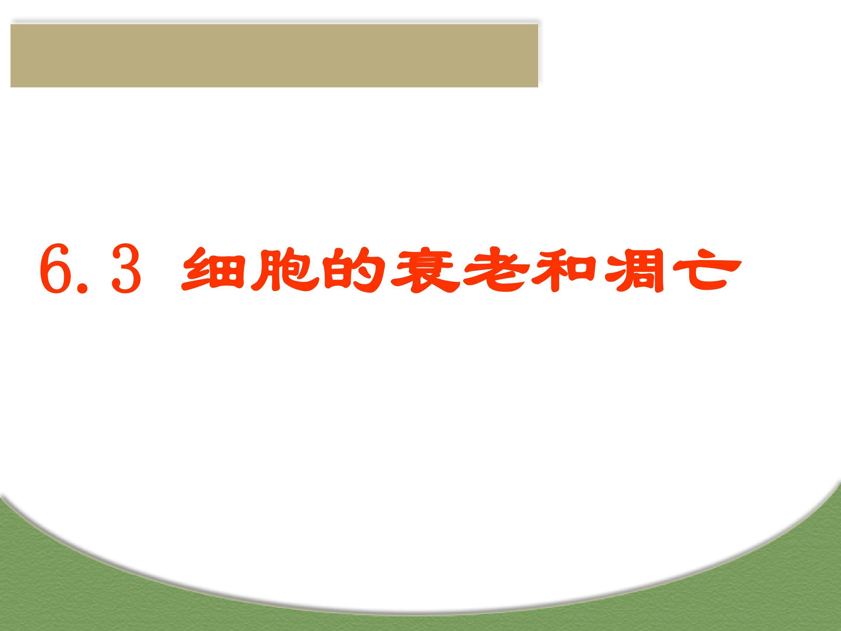 细胞的衰老、凋亡与癌变