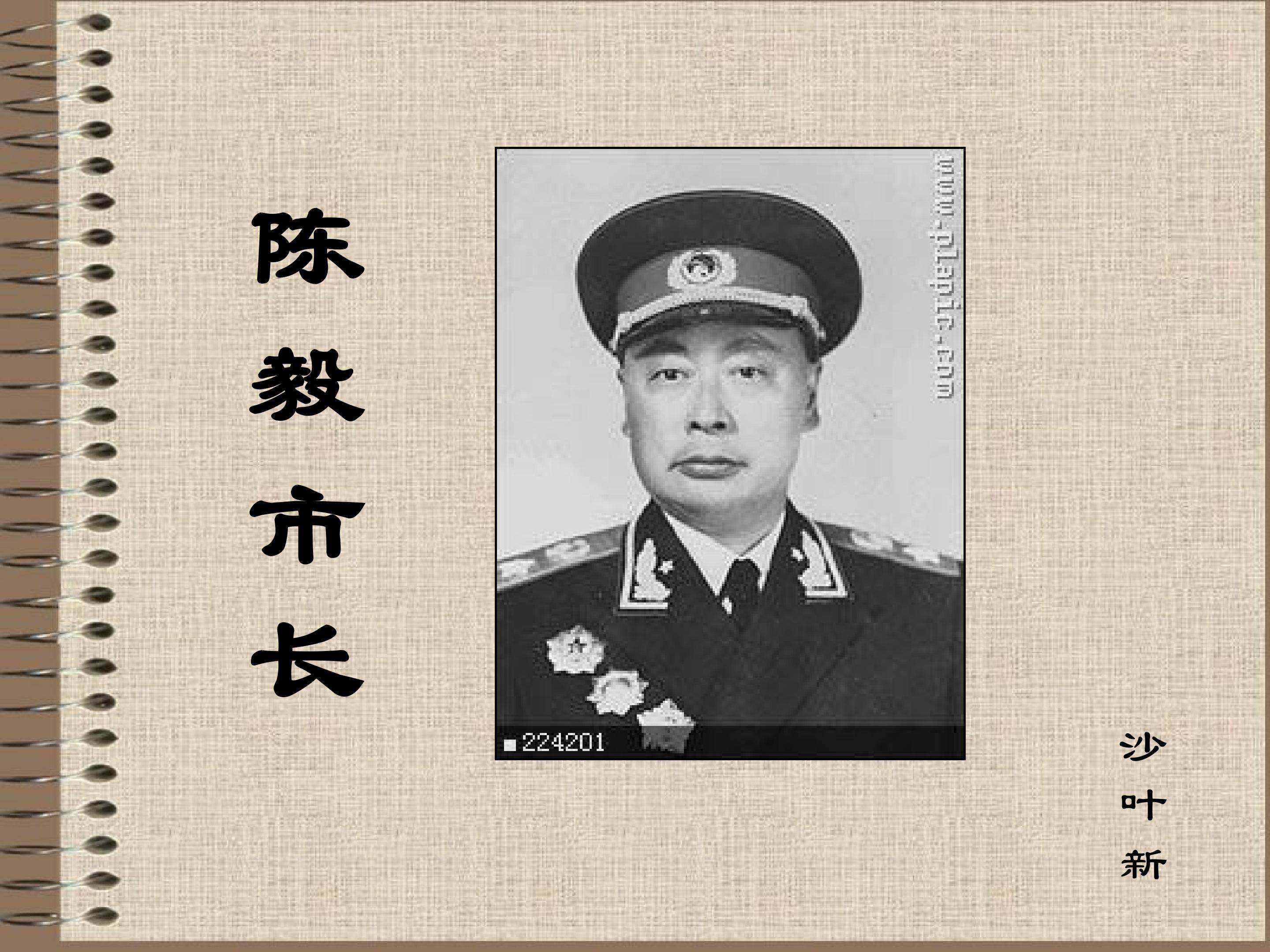 陈毅市长
