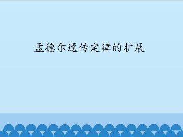 孟德尔遗传定律的扩展_课件1