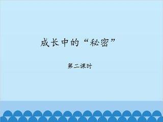 成长中的“秘密”-第二课时_课件1