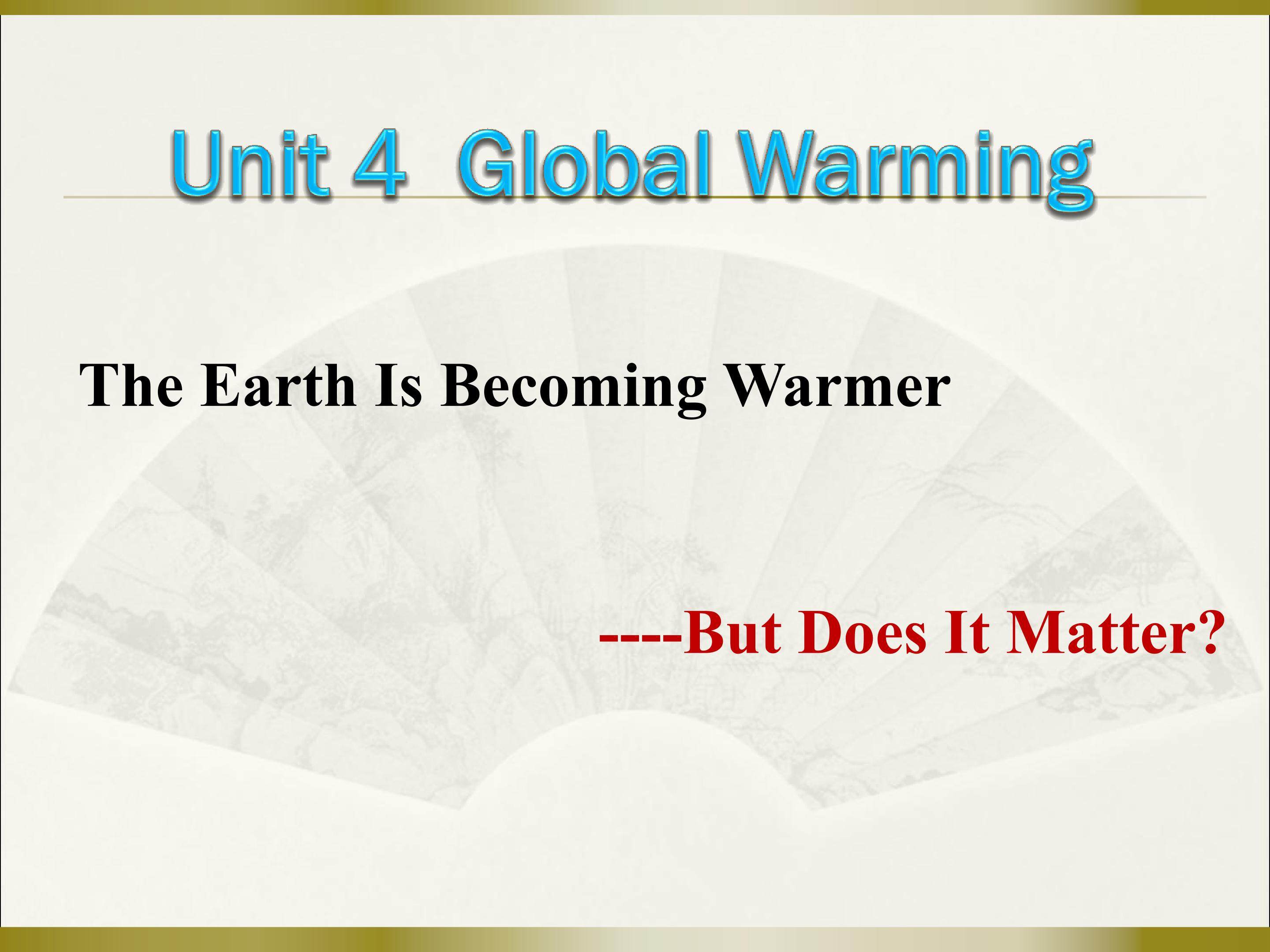 Global warming (summary)