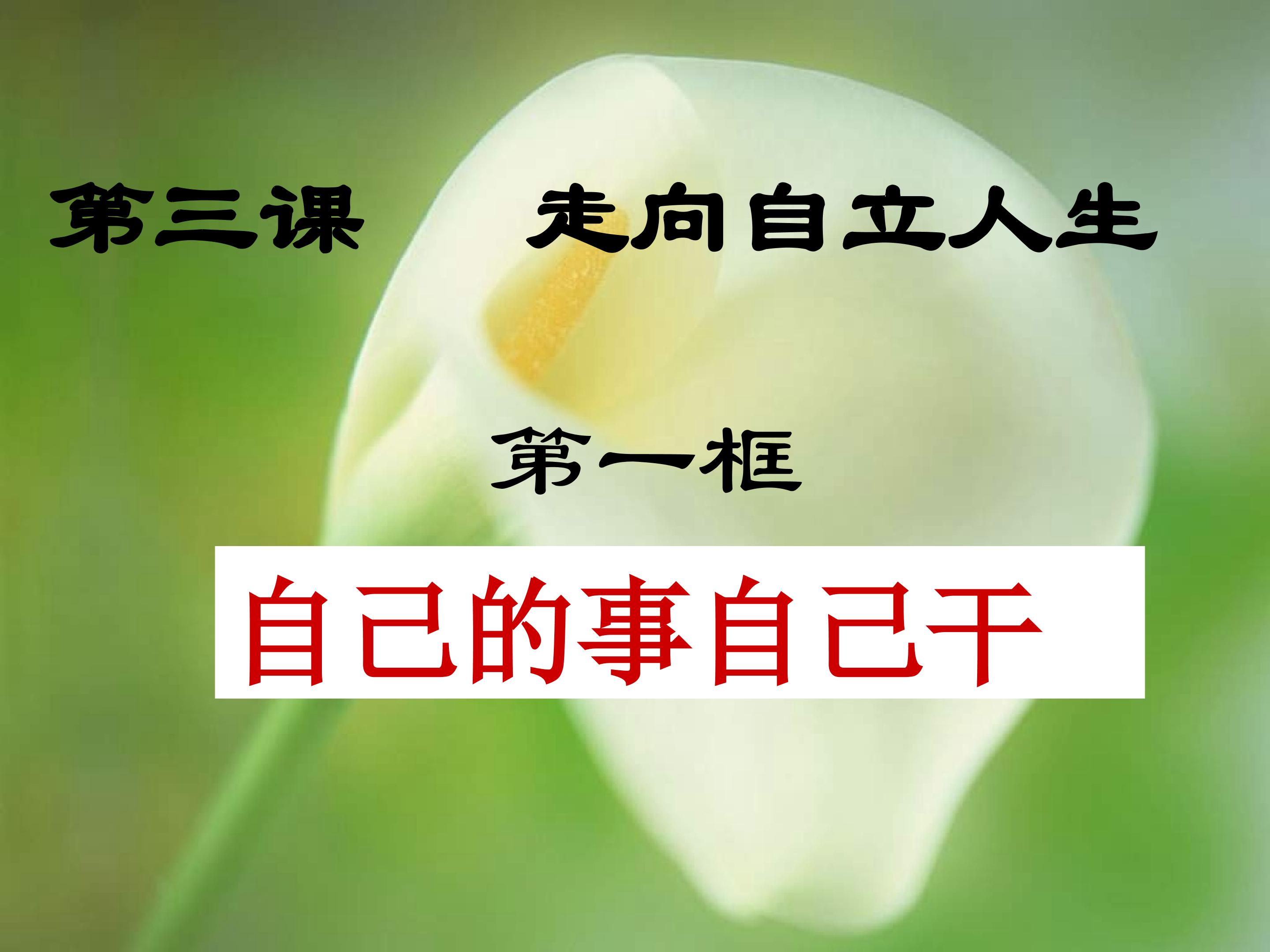 自己的事自己干