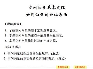空间向量的坐标表示_课件4