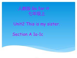 Unit2  This is my sister.(1a-1c)