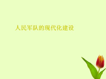 人民军队的现代化建设_课件3