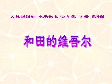 9* 和田的维吾尔人