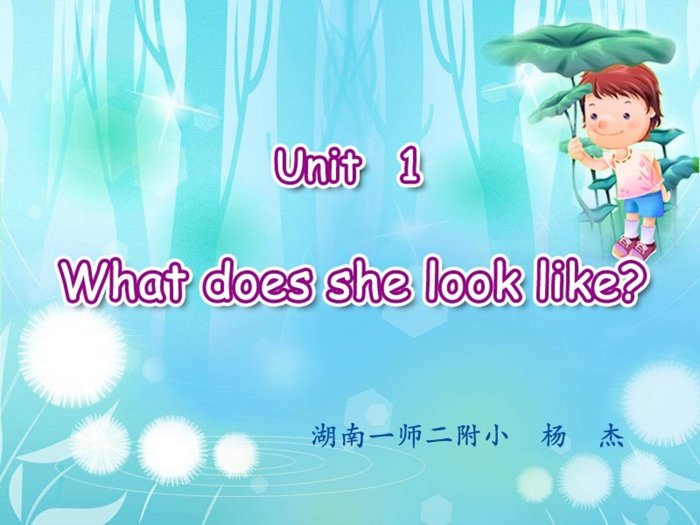 Unit 1 What does she look like?