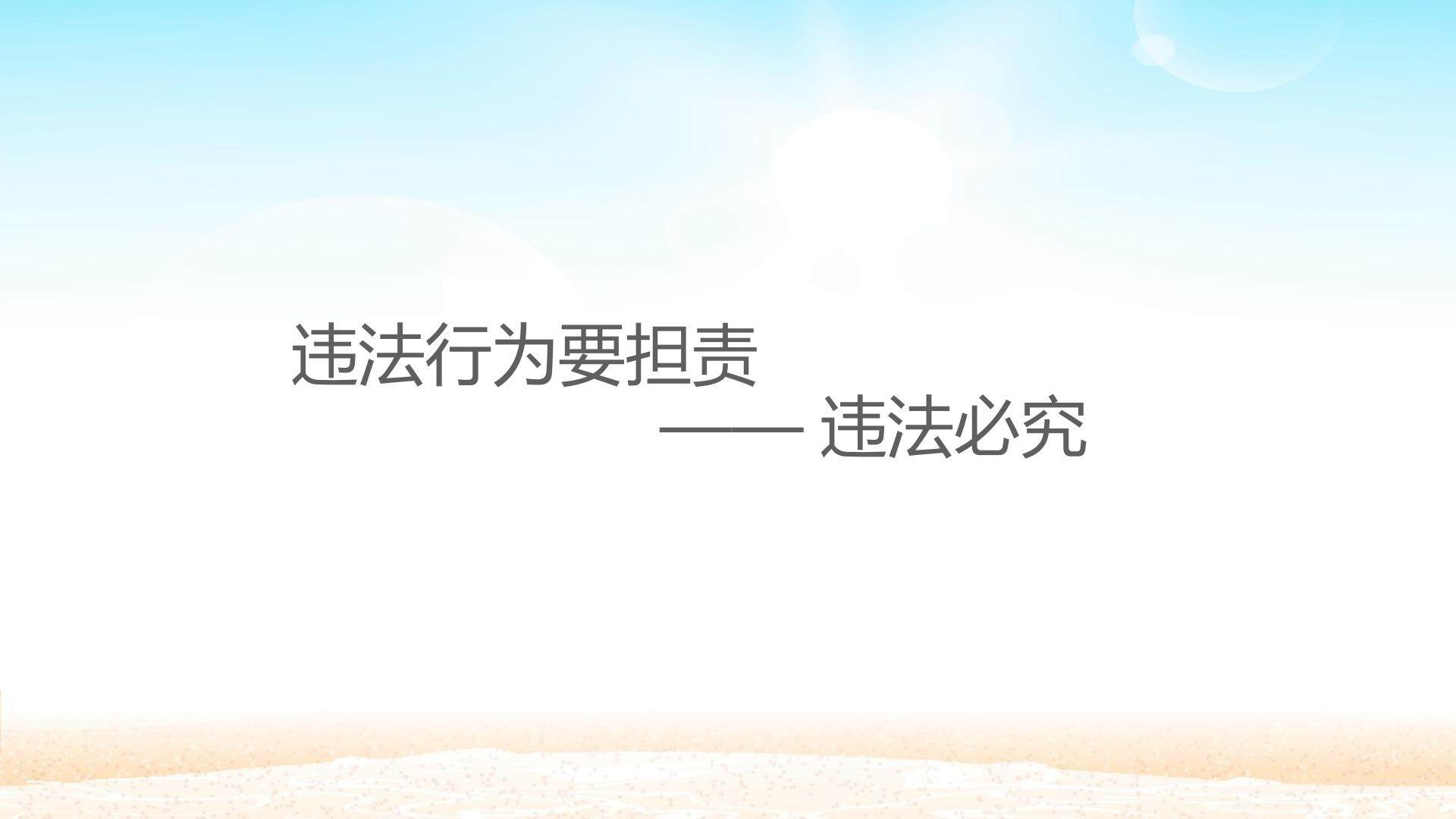 违法行为要担责——违法必究_课件1