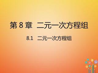 二元一次方程
